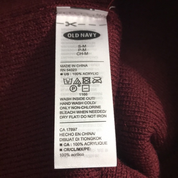 Old Navy Girl’s Sequined Cap Size S-M Burgundy - Picture 4 of 4